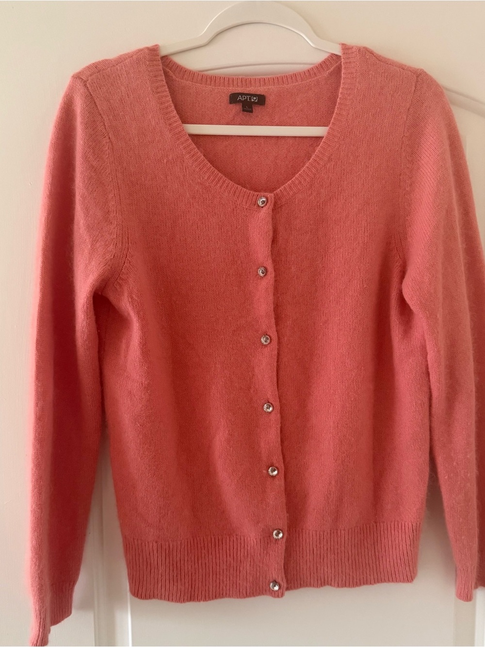 Apt. 9  Cardigan in  Peach with angora